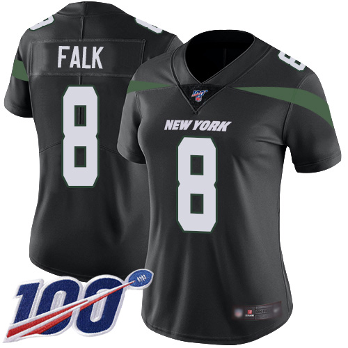 New York Jets Limited Black Women Luke Falk Alternate Jersey NFL Football #8 100th Season Vapor Untouchable